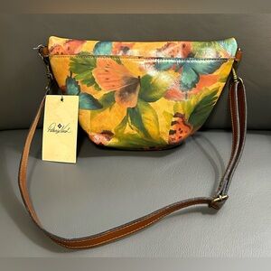 NWT Patricia Nash Tinchi Watercolor Butterfly Leather Crossbody Bag Dust Bag